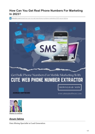 1How Can You Get Real Phone Numbers For Marketing In 2023