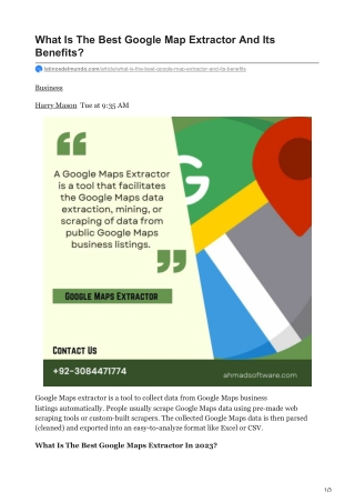 What Is The Best Google Map Extractor And Its Benefits