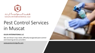 Pest Control Services in Muscat_