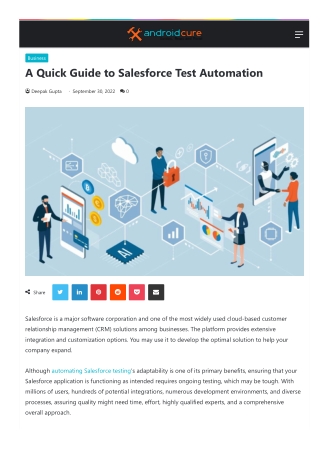 A Quick Guide to Salesforce Test Automation