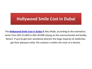 Best Hollywood Smile Cost in Dubai