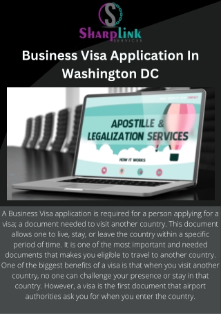 Business Visa Application In Washington DC | SharpLink Services