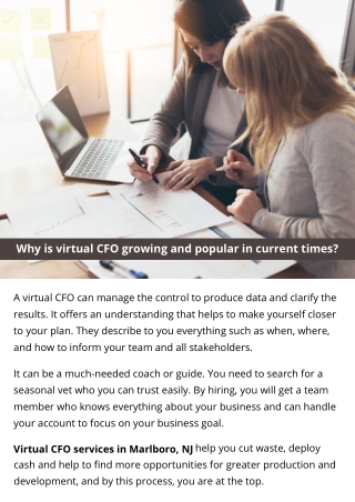 Why is virtual CFO growing and popular in current times?