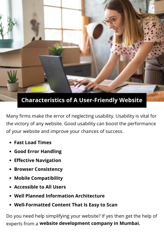 Characteristics of A User-Friendly Website