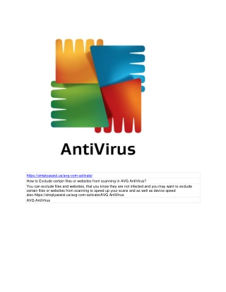 How to Exclude certain files or websites from scanning in AVG AntiVirus?