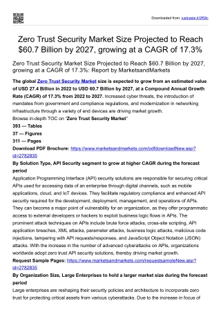 Zero Trust Security Market Size Projected to Reach $60.7 Billion by 2027