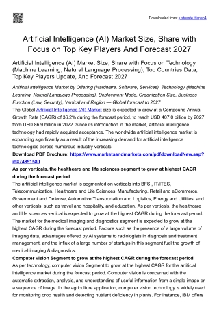 Artificial Intelligence (AI) Market Size, Share with Focus on Technology