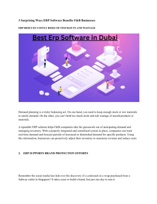 Best Erp Software in Dubai