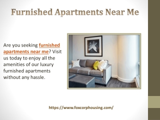 Furnished Apartments Near Me