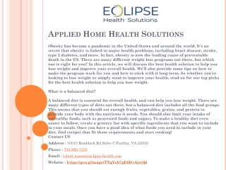 Applied Home Health Solutions