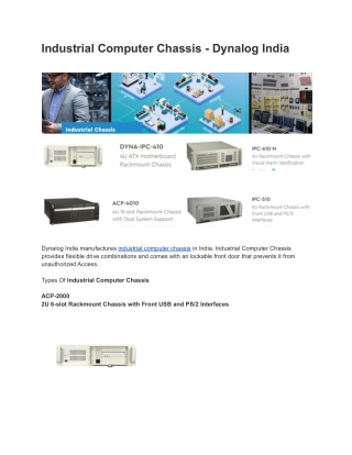 Industrial Computer Chassis - Dynalog India