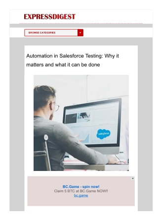 Automation in Salesforce Testing- Why it matters and what it can be done