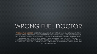 Wrong fuel doctor