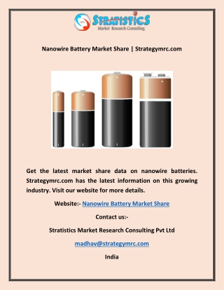 Nanowire Battery Market Share | Strategymrc.com