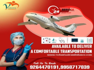 Use Vedanta Air Ambulance Service in Kolkata with Advanced Ventilator Setup