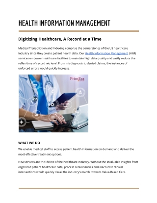 Health Information Management (HIM)