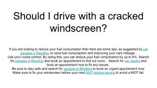 Should I drive with a cracked windscreen_