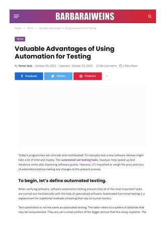 Valuable Advantages of Using Automation for Testing