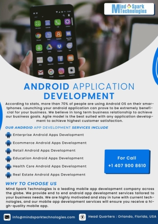 Android Mobile Application Development – Mind Spark Technologies