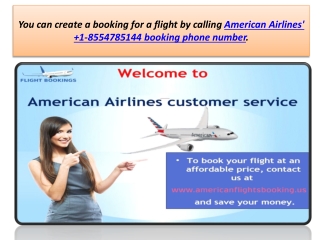 American Airlines  1-855.4785144 Customer Support Number