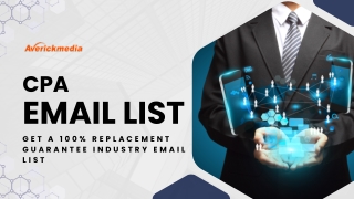 CPA Email List | CPA mailing address database