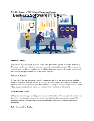 Best Erp Software in  UAE