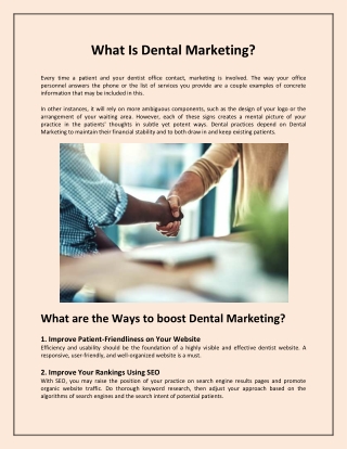What Is Dental Marketing?