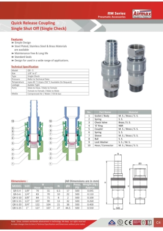 Quick Release Couplings