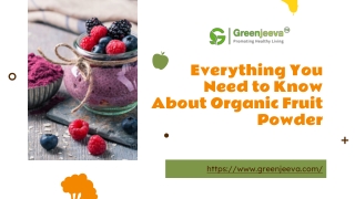 Everything You Need to Know About Organic Fruit Powder