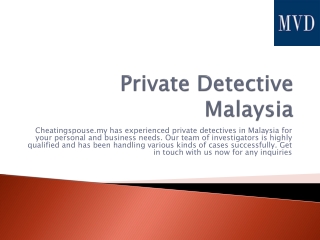 Private Detective Malaysia