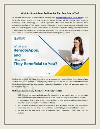 What Are RemoteApps, And How Are They Beneficial to You?