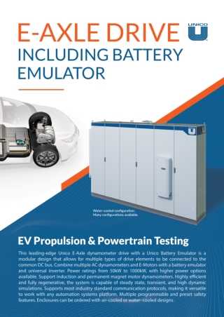 E-Axle Dyno Drive  - Unico