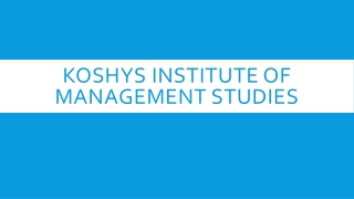 Koshys Institute of Management Studies