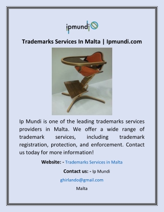Trademarks Services In Malta  Ipmundi