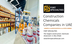 Construction Chemicals Companies in UAE_