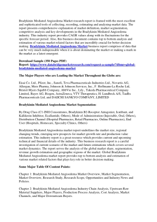 Bradykinin Mediated Angioedema Market