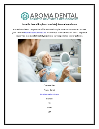 Humble Dental Implants  Aromadental