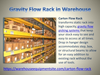Gravity Flow Rack in Warehouse PPT