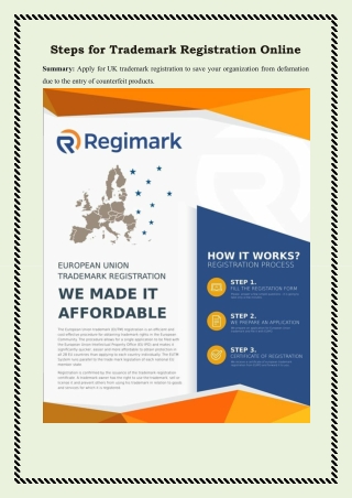 Steps for Trademark Registration Online