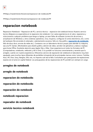 reparacion notebook