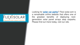 Solar Car Parks   Flexi-solar.com