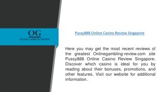 Pussy888 Online Casino Review Singapore  Onlinegambling-review.com