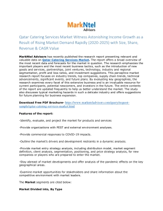 Qatar Catering Services Market: Industry Research Report