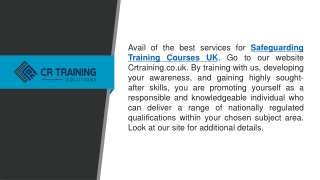 Safeguarding Training Courses Uk   Crtraining.co.uk