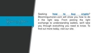 How To Buy Crypto   Bloomingumoren.com