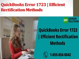 QuickBooks Error 1723  Efficient Rectification Methods