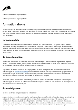 formation drone gratuite