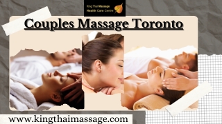 Spa Packages for Couples Massage in Toronto - King Thai massage