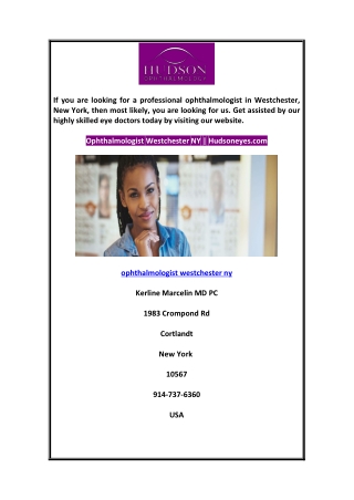ophthalmologist westchester ny