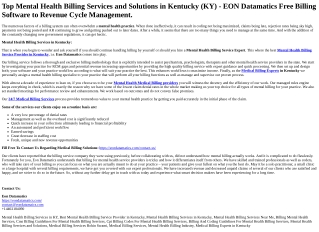 Mental Health Billing Services in Kentucky (1)